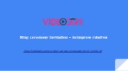 Ring ceremony invitation – to impress relatives