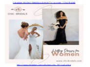 Canadian Modern Wedding dresses for women | Chic Bridals