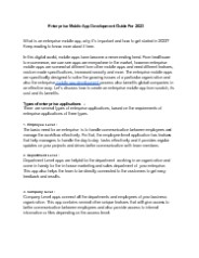 Enterprise Mobile App Development Guide For 2023