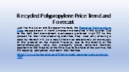 Recycled Polypropylene Prices online