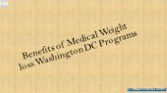 Benefits of Medical Weight loss Washington DC Programs