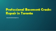 Professional Basement Cracks Repair in Toronto