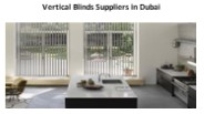 Vertical Blinds Suppliers in Dubai
