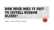 How Much Does It Cost To Install Window Blinds?