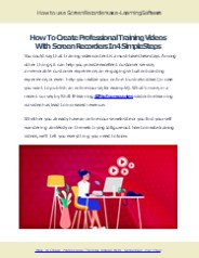 How to Create Professional Training Videos For Elearning
