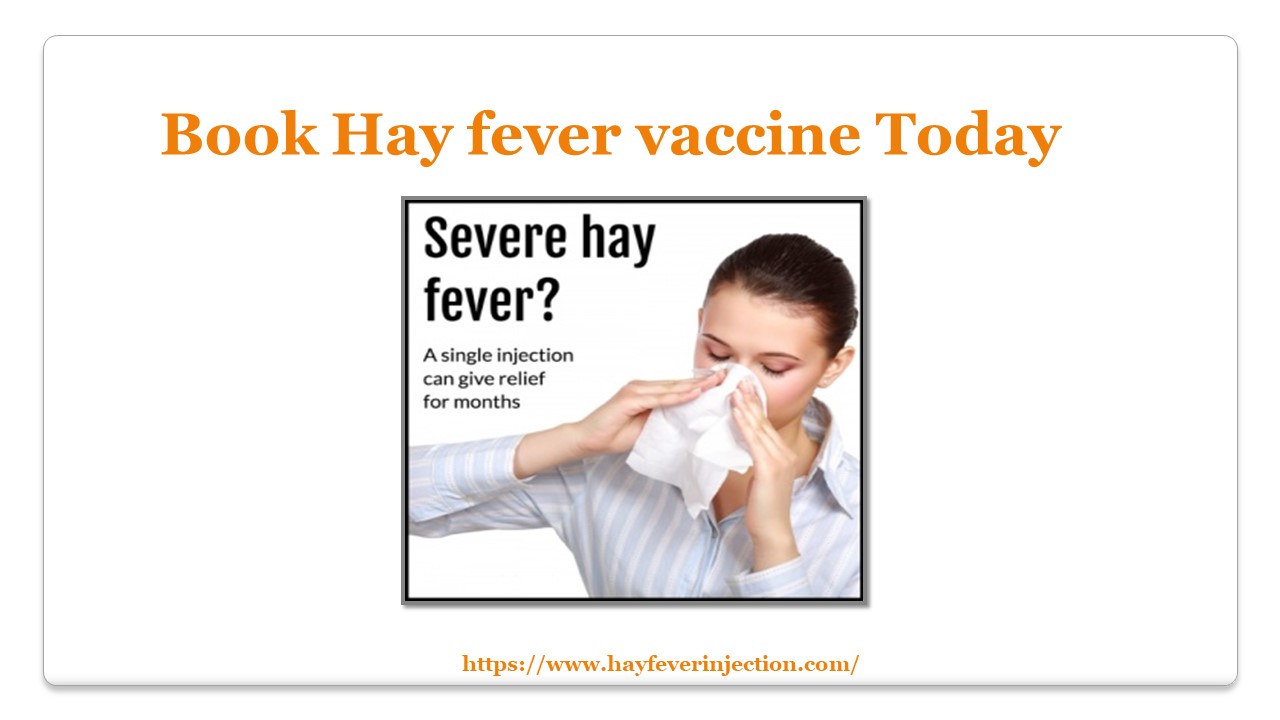 Book Hay fever vaccine Today