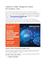 Healthcare Facilities Management Market: Key Compliance Areas