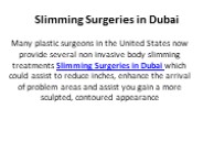 Slimming Surgeries in Dubai
