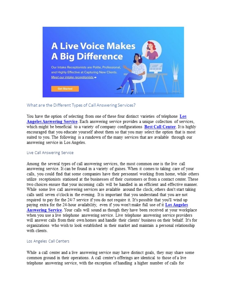 Los Angeles Answering Service