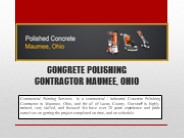 CONCRETE POLISHING CONTRACTOR MAUMEE, OHIO