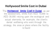 Hollywood Smile Cost in Dubai