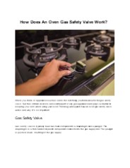 How Does An Oven Gas Safety Valve Work?