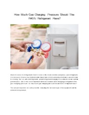 Gas Charging Pressure Of R407C Refrigerant