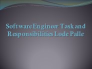Software Engineer Task and Responsibilities – Lode Palle
