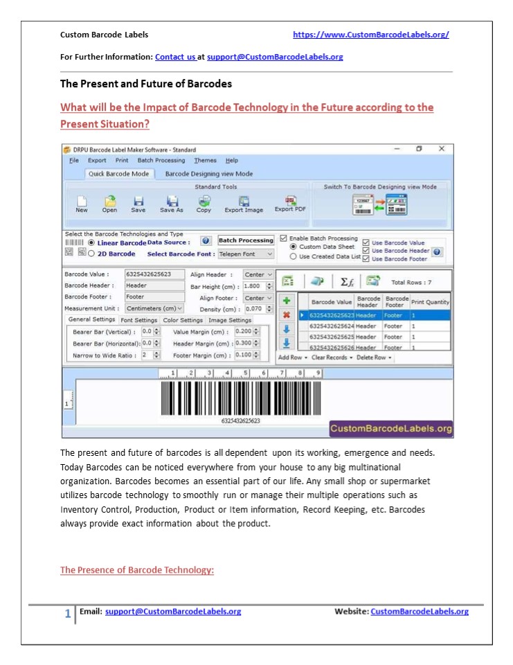 The Present and Future of Barcodes