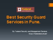 Security Guard Services in Pune PPT Federal Security.pptx