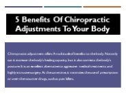 5 Benefits of Chiropractic Adjustments to Your Body (1)