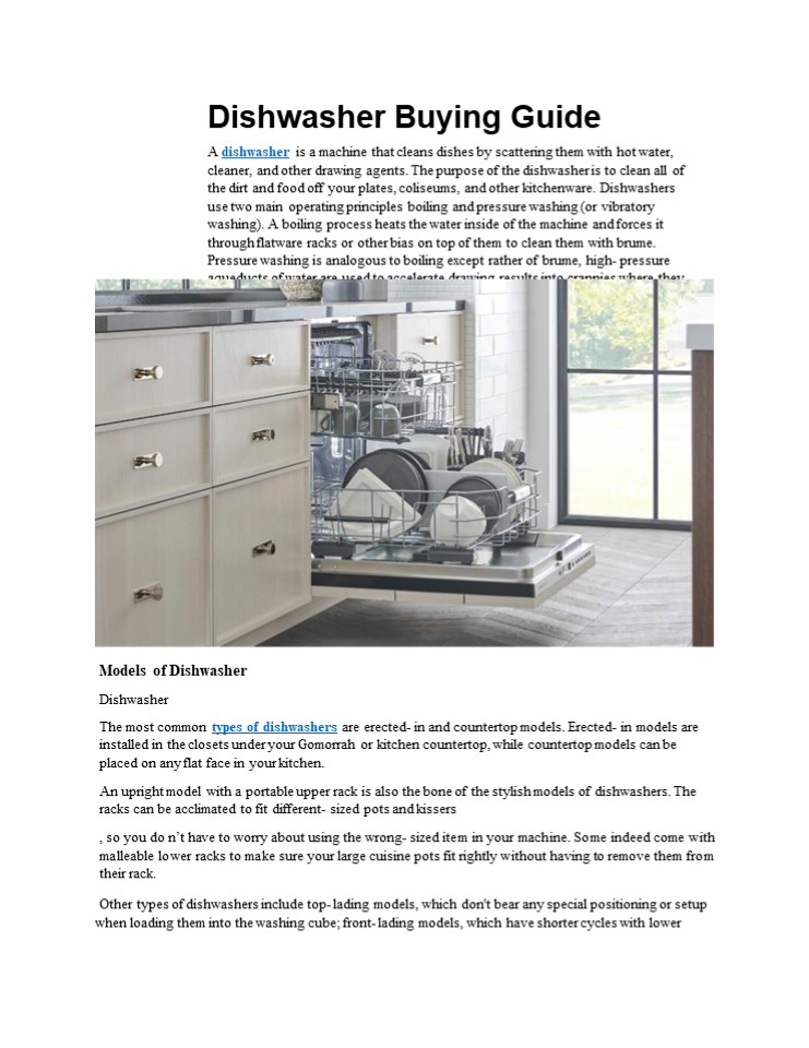 PPT Dishwasher Buying Guide PowerPoint presentation free to