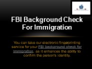 FBI Background Check For Immigration