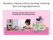 navodaya vidyalaya online coaching