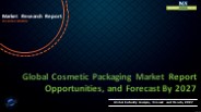 Cosmetic Packaging Market to Reach US$ 32.5 billion by 2027