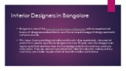 Best interior Designers in Bangalore
