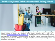 Reasons Every Business Should Hire a Professional Cleaning Service
