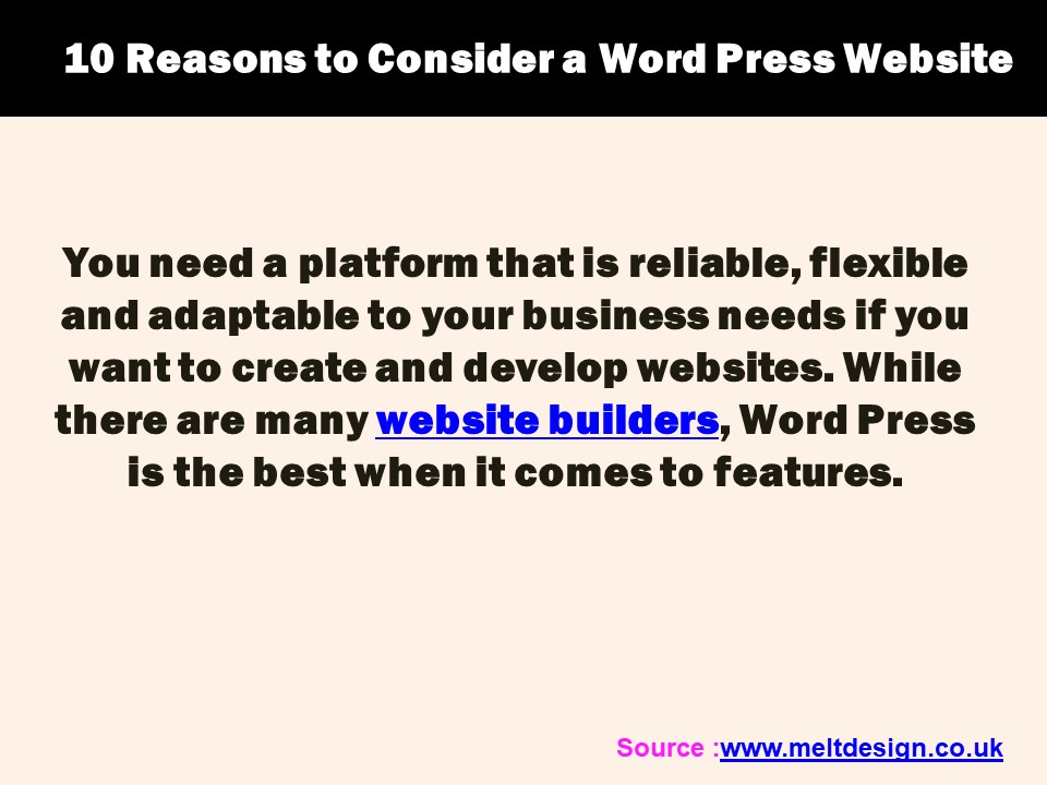 10 Reasons to Consider a WordPress Website