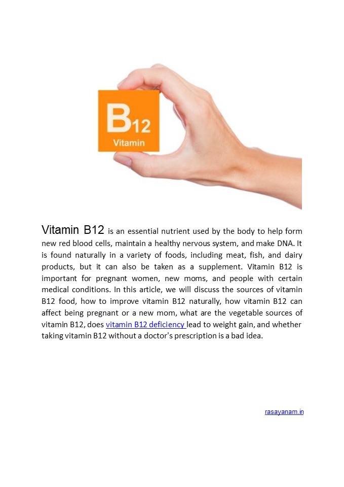 PPT Source of Vitamin B12 Food PowerPoint presentation free to