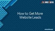 How to Get More Website Leads