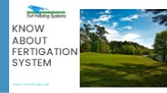 Know Everything About Fertigation System - Turf Feeding