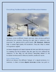 Everything You Need to Know about FM Broadcast Antenna