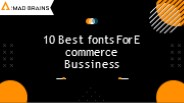 10 Best Fonts For E Commerce Bussiness