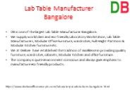Lab Table Manufacturer Bangalore-Laboratory Workstation in bangalore