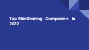 Top RideSharing Companies In 2022