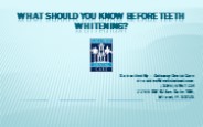 What should you know before teeth whitening?