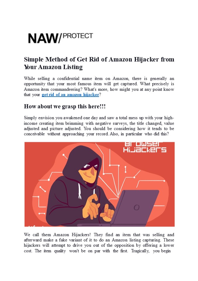 PPT Simple Method of Get Rid of Amazon Hijacker from Your Amazon