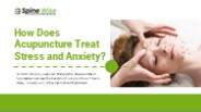 How Does Acupuncture Treat Stress and Anxiety?