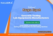 Concrete Testing Lab Equipments Manufacturers (1)