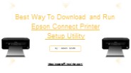 Epson Connect Printer Setup Utility | Setting Up