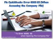 How to Fix QuickBooks Error code 6000, 82?