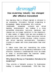How eLearning industry has changed after effective translation!!