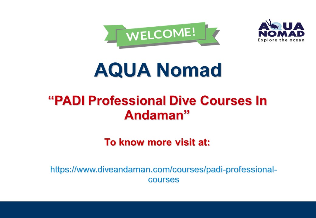 PADI Professional Dive Courses In Andaman