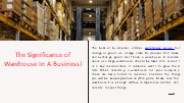 Commercial Warehouse Space For Rent In Singapore