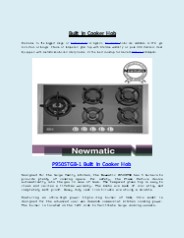 Built in Cooker Hob