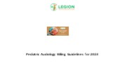 Pediatric Audiology Billing Guidelines for 2023