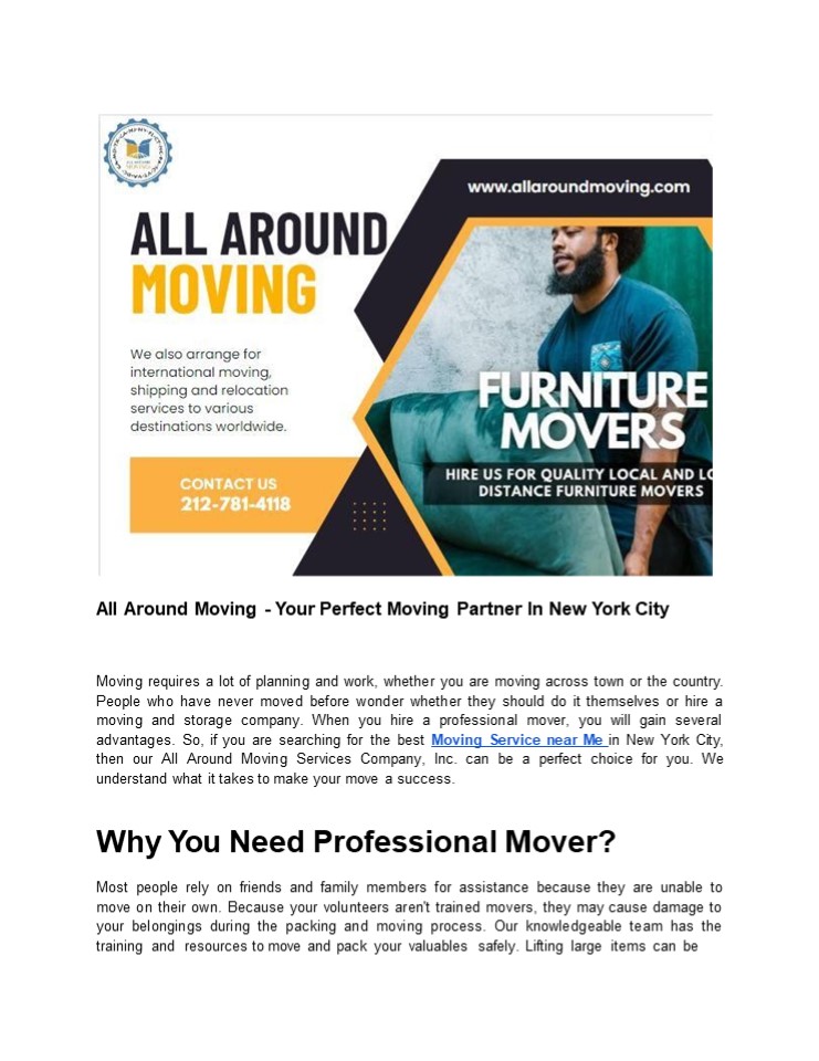 All Around Moving - Your Perfect Moving Partner In New York City (1)