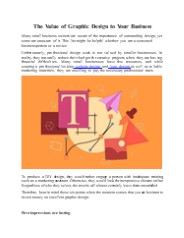 The Value of Graphic Design to Your Business
