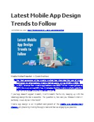Latest Mobile App Design Trends to Follow