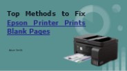 Epson Printer Print Blank Pages [Solved it]